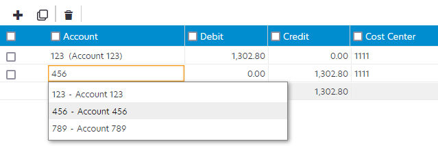 General ledger accounts