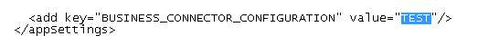 The BUSINESS_CONNECTOR_CONFIGURATION key
