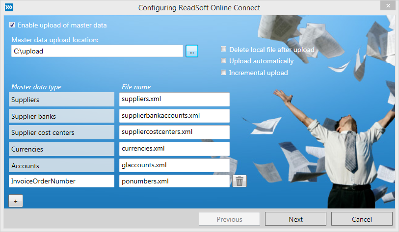 ReadSoft Online Connect configuration wizard