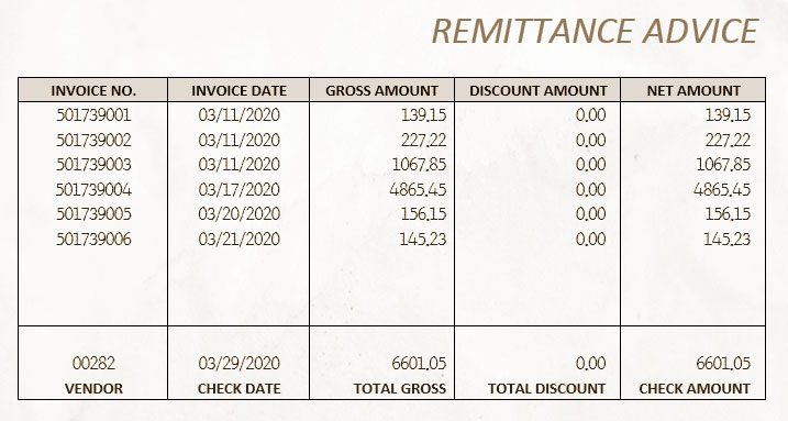 remittance advice